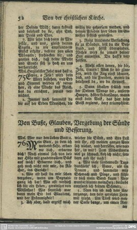 Von Buße, Glauben, Vergebung der Sünde und Besserung