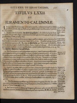 Titulvs LXXII. De Juramento Calumniae.