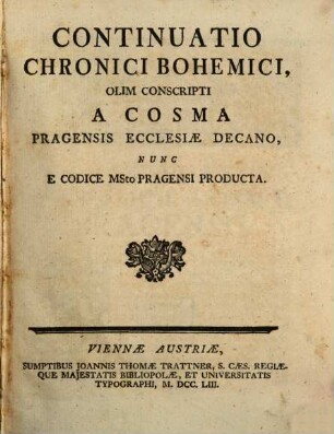 Continuatio Chronicae Bohemorum