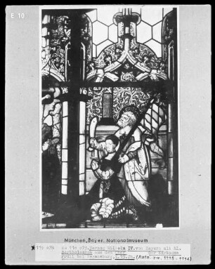 Herzog Wilhelm IV. von Bayern mit heiligem Bartholomäus