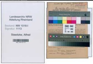 Entnazifizierung Alfred Stawitzke , geb. 12.10.1908 (Verwaltungsangestellter)
