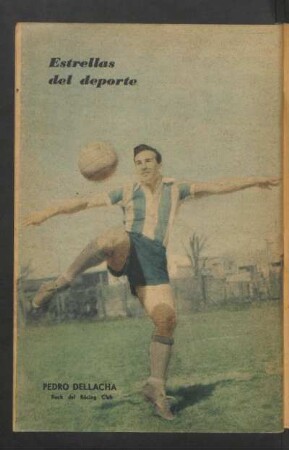 Pedro Dellacha, back del Rácing Club - [Fotografía] : Estrellas del deporte
