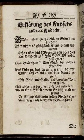 [Die II. Andacht. Jesus der Seelen Bräutigam.]