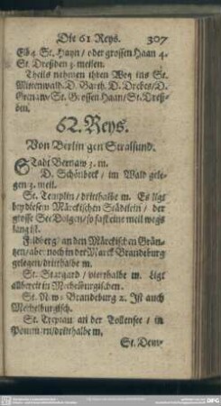 62. Reys. Von Berlin gen Stralsund