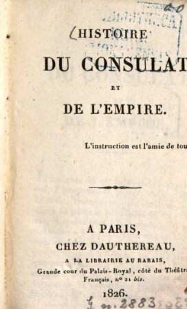 Histoire du consulat et de l'empire