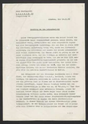 Nachtrag zu dem Lebensbericht