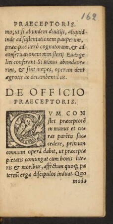 De Officio Praeceptoris.
