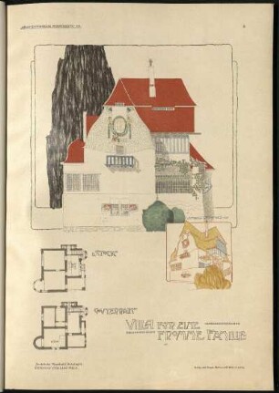 Tafel 8: Entwurf für ein Villa