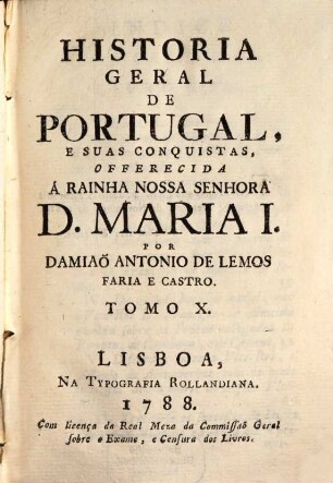 Historia Geral De Portugal, E Suas Conquistas, 10