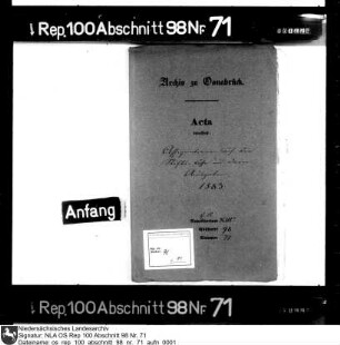 Assignationen auf die Stiftskasse und deren Ausgaben