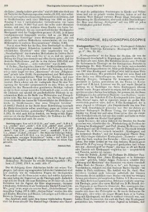 380-381 [Rezension] Kierkegaardiana VII