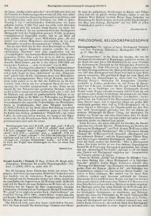 380-381 [Rezension] Kierkegaardiana VII