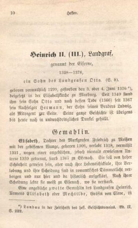 Heinrich II. (III.), Landgraf, genannt der Eiserne, 1328-1376