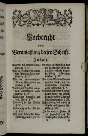 Vorbericht von Veranlassung dieser Schrift.