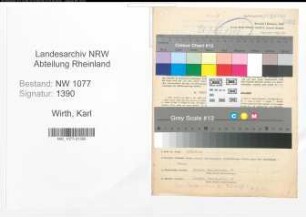 Entnazifizierung Karl Wirth , geb. 14.09.1912 (Polizist)