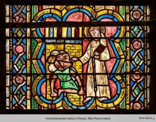 Fenster A-I: Der heilige Franziskus und Antonius von Padua als neue Apostel : Antoniusszenen : Antonius befreit Gefangene