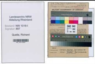 Entnazifizierung Richard Quella , geb. 10.03.1894 (Laborant)