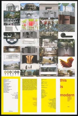 »this is modern. Deutsche Werkbund Ausstellung Venedig 2014«, 8.6.-1.8.2014. Palazzo Ca’Tron, Venedig: Karte