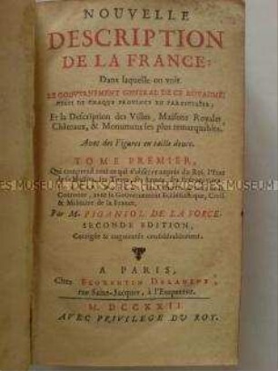 Staatshandbuch für Frankreich, Bd. 1