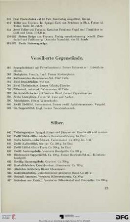 Silber (Nr. 605-649)
