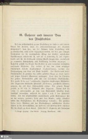 III. Äußerer und innerer Bau des Flußkrebses