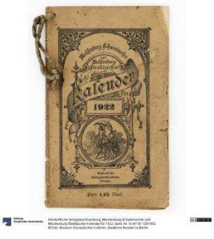 Mecklenburg-Schwerinscher und Mecklenburg-Strelitzscher Kalender für 1922