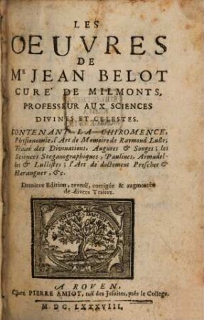 Les oeuvres