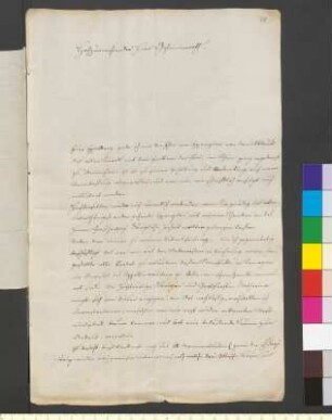 Brief von Hundeshagen, Helfrich Bernhard an Goethe, Johann Wolfgang von