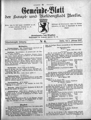 1907,5: No. 5, 3. Februar 1907
