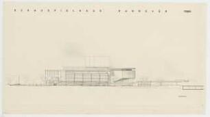 Schauspielhaus, Hannover Wettbewerb: Westansicht 1:200