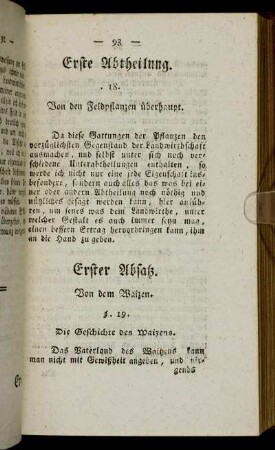 Erster Absatz. Von dem Waizen.
