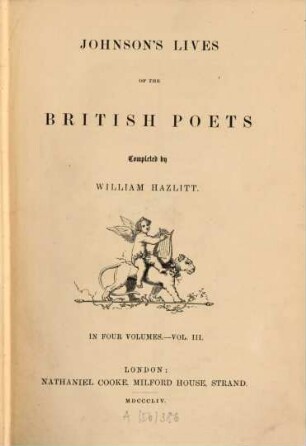 Johnson's lives of the british poets : in four volumes. 3