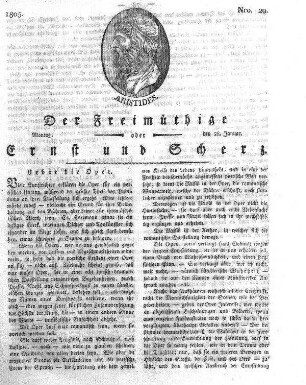 Nro. 20, Montag, den 28. Januar 1805