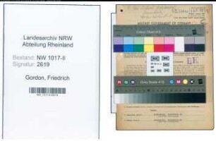 Entnazifizierung Friedrich Gordon , geb. 14.04.1902 (Prokurist)