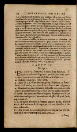 Caput IV. De Aqua.
