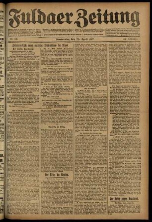 Ausgabe vom Donnerstag, den 26. April 1917.