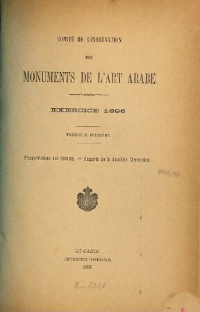 Exercice. 1896 = Fasc. 13