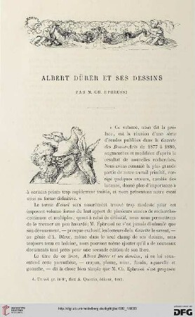 2. Pér. 25.1882: Albert Dürer et ses dessins par M. Ch. Ephrussi