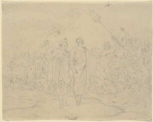 Zu Dantes "Göttliche Komödie. Hölle": Dante und Vergil am Acheron (Titelbild)
