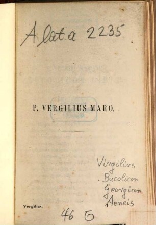 P. Vergilius Maro, (ed. Mor. Haupt)