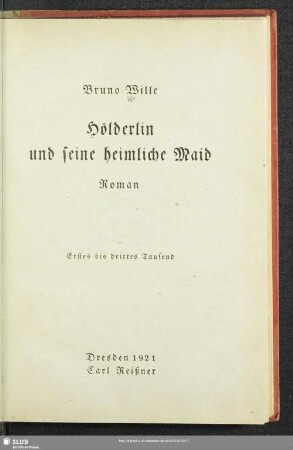 Hölderlin und seine heimliche Maid : Roman
