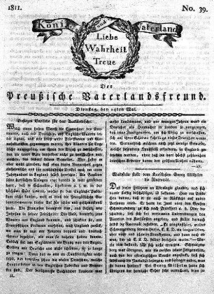 No. 39., vom 14ten Mai