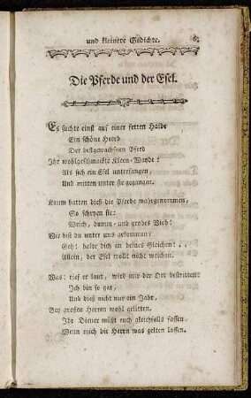 Die Pferde und der Esel. - Beschluß.