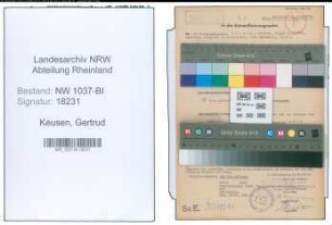Entnazifizierung Gertrud Keusen , geb. 27.01.1896 (Lehrerin)