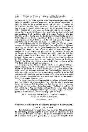 Aufnahme von Mädchen in die höheren preußischen Knabenschulen