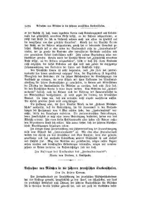 Aufnahme von Mädchen in die höheren preußischen Knabenschulen