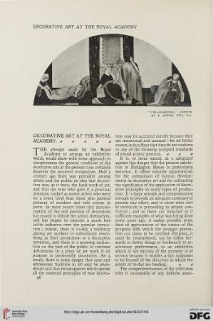 85: Decorative art at the Royal Academy, [1]