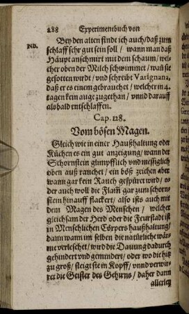 Cap. 128.; Vom bösen Magen.