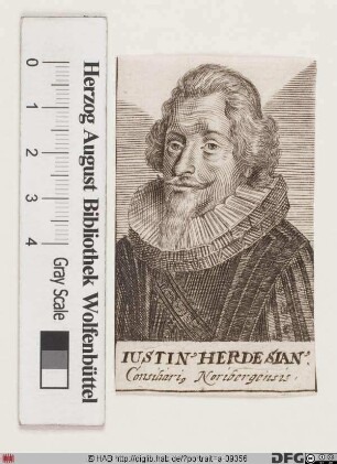 Bildnis Justinus Herdesianus (eig. Hardesheim) d. Ä.