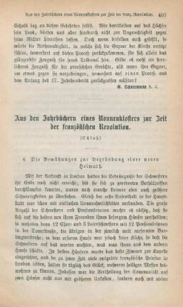 403-416 Aus den Jahrbüchern eines Nonnenklosters zur Zeit der französischen Revolution : Schluß